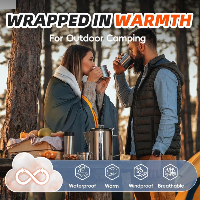 Mereza Sleeping Bags XL for Adults Cold Weather Mens Large Wide Sleeping Bag for Big and Tall Girls Boys with Compression Sack for Camping Backpacking Warm & Cool Weather - Image 5